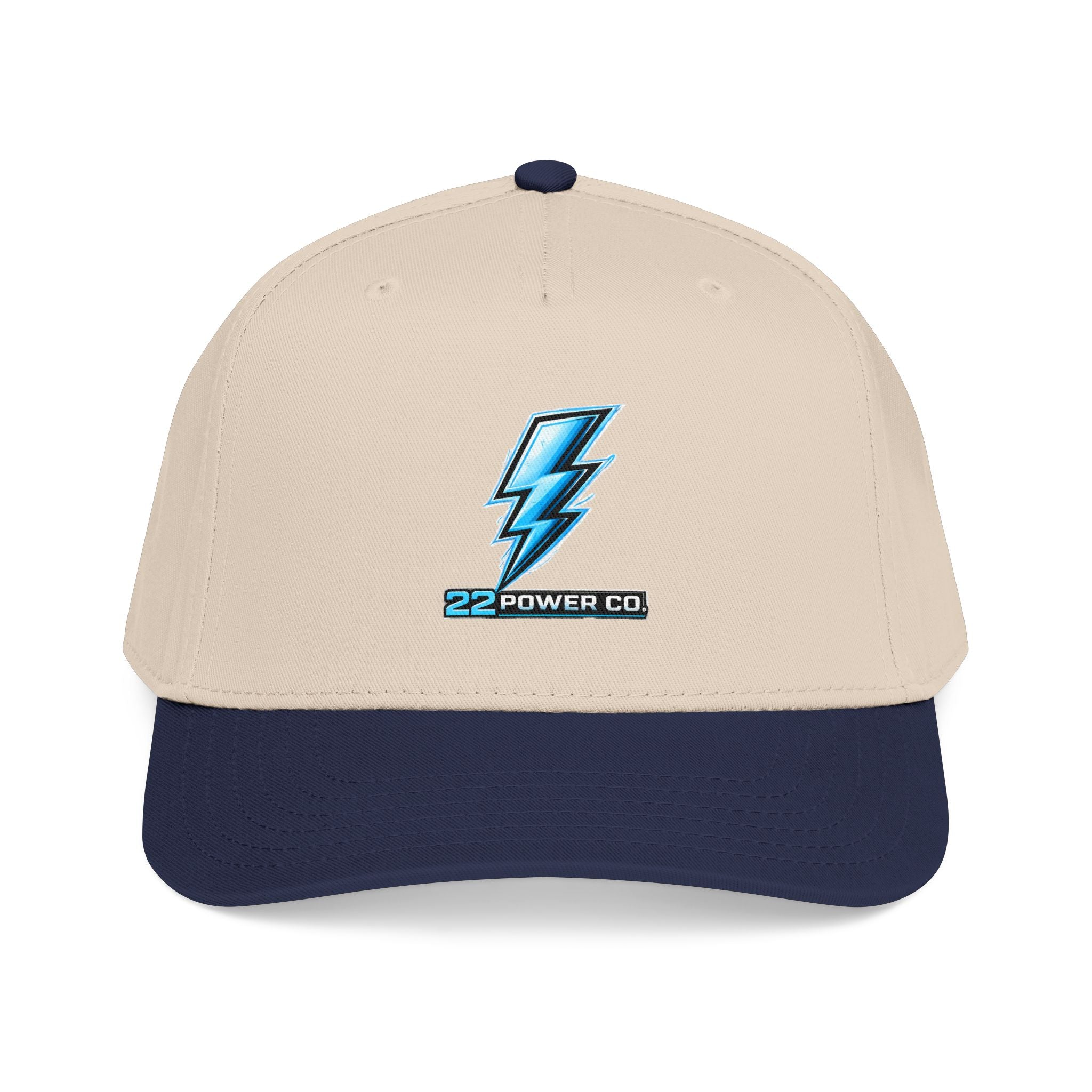 Electric Bolt Embroidered Baseball Cap — "22 Power Co."