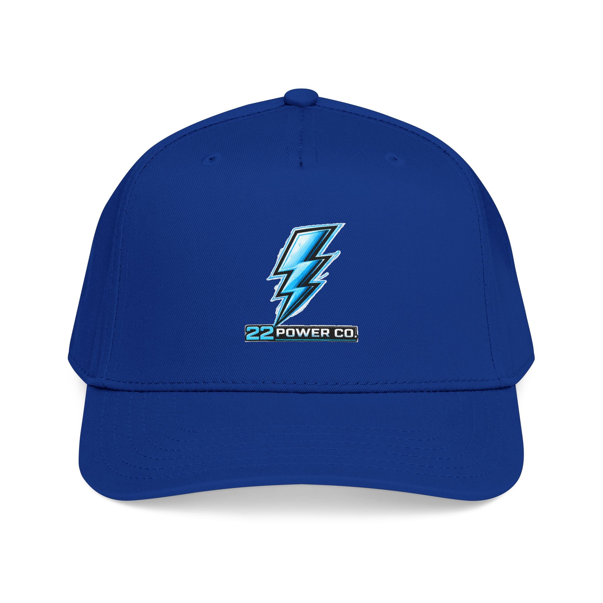 Electric Bolt Embroidered Baseball Cap — "22 Power Co."