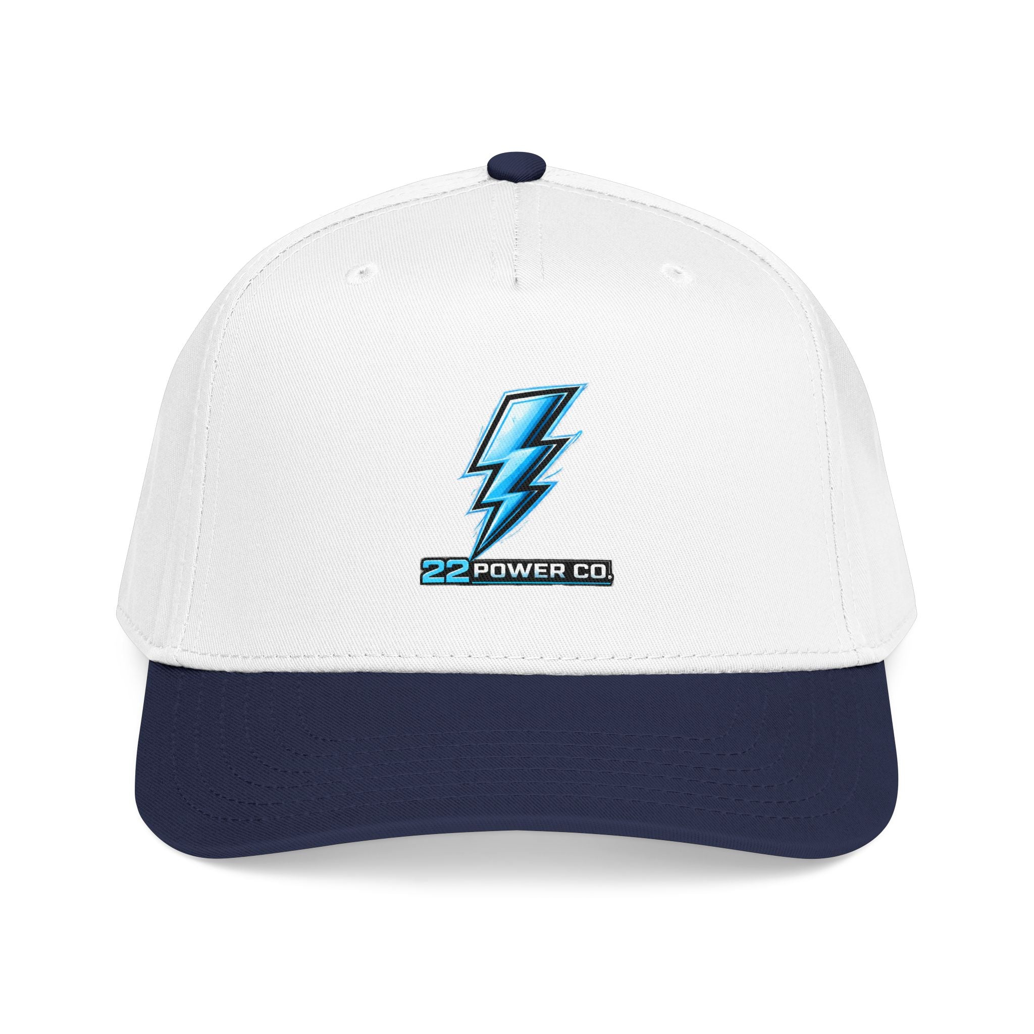 Electric Bolt Embroidered Baseball Cap — "22 Power Co."