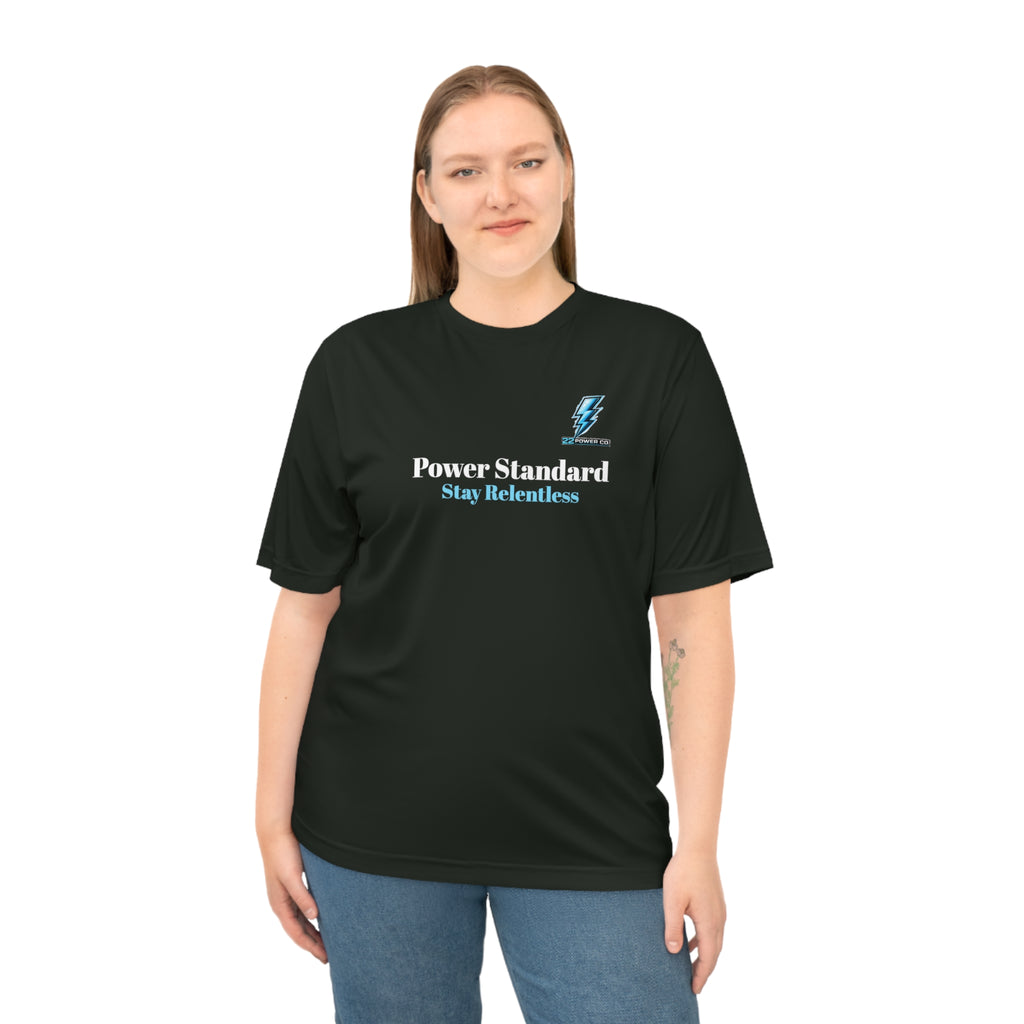 Power Standard Performance Tee — "Stay Relentless" Athletic Shirt