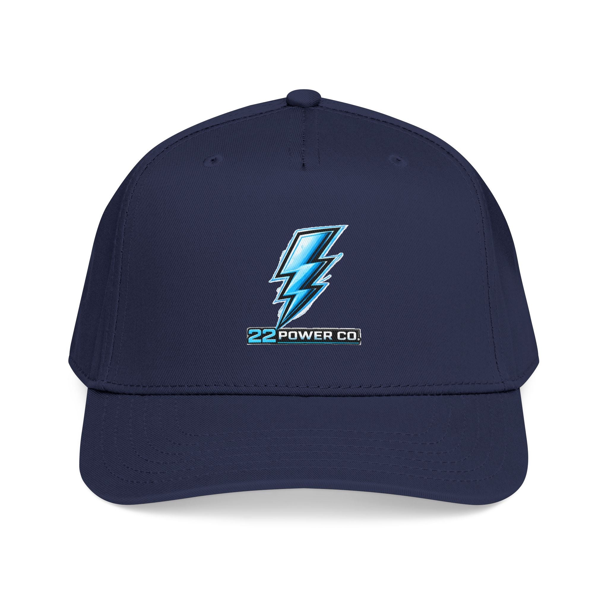 Electric Bolt Embroidered Baseball Cap — "22 Power Co."