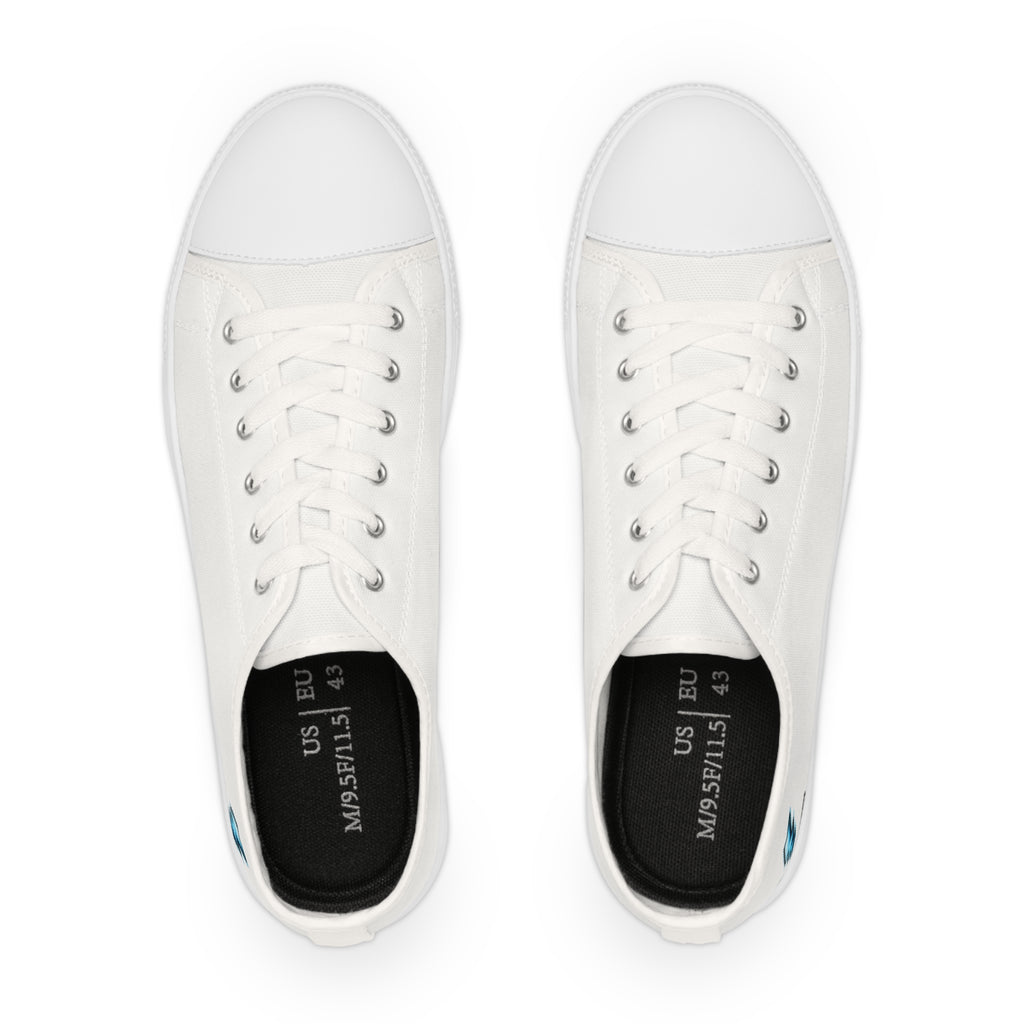 Power 22 Co. White Low Top Sneakers — Training Shoes