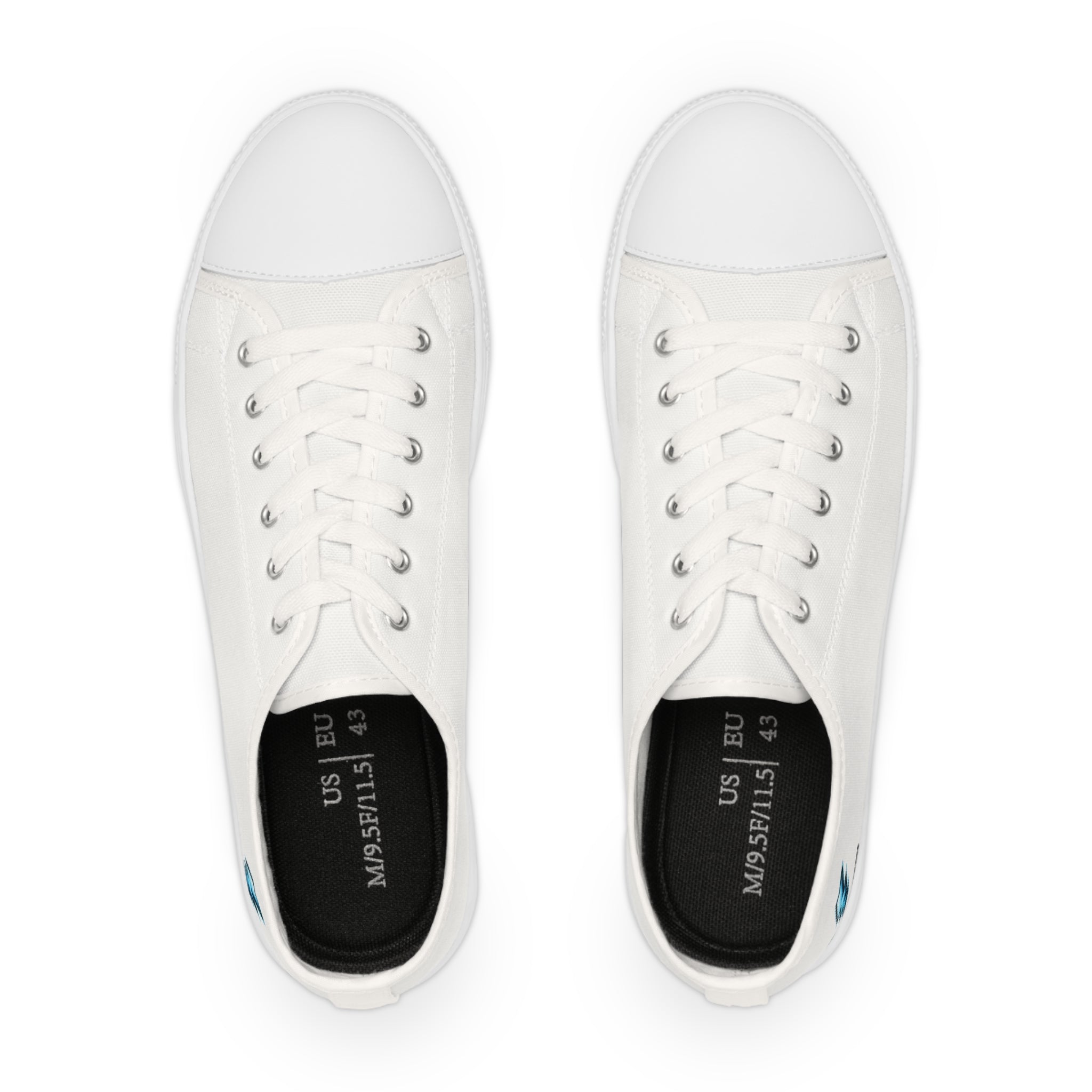 Power 22 Co. White Low Top Sneakers — Training Shoes
