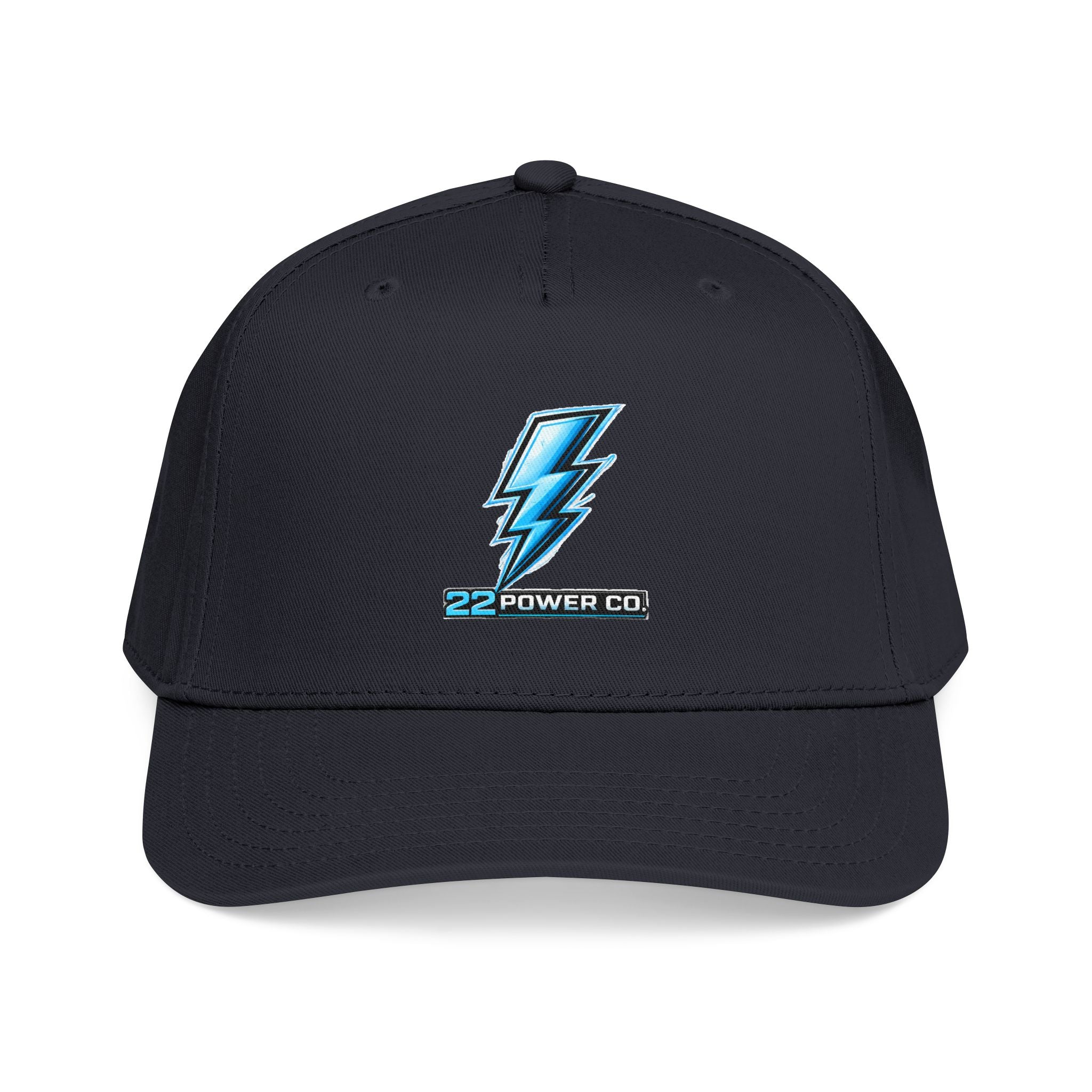 Electric Bolt Embroidered Baseball Cap — "22 Power Co."