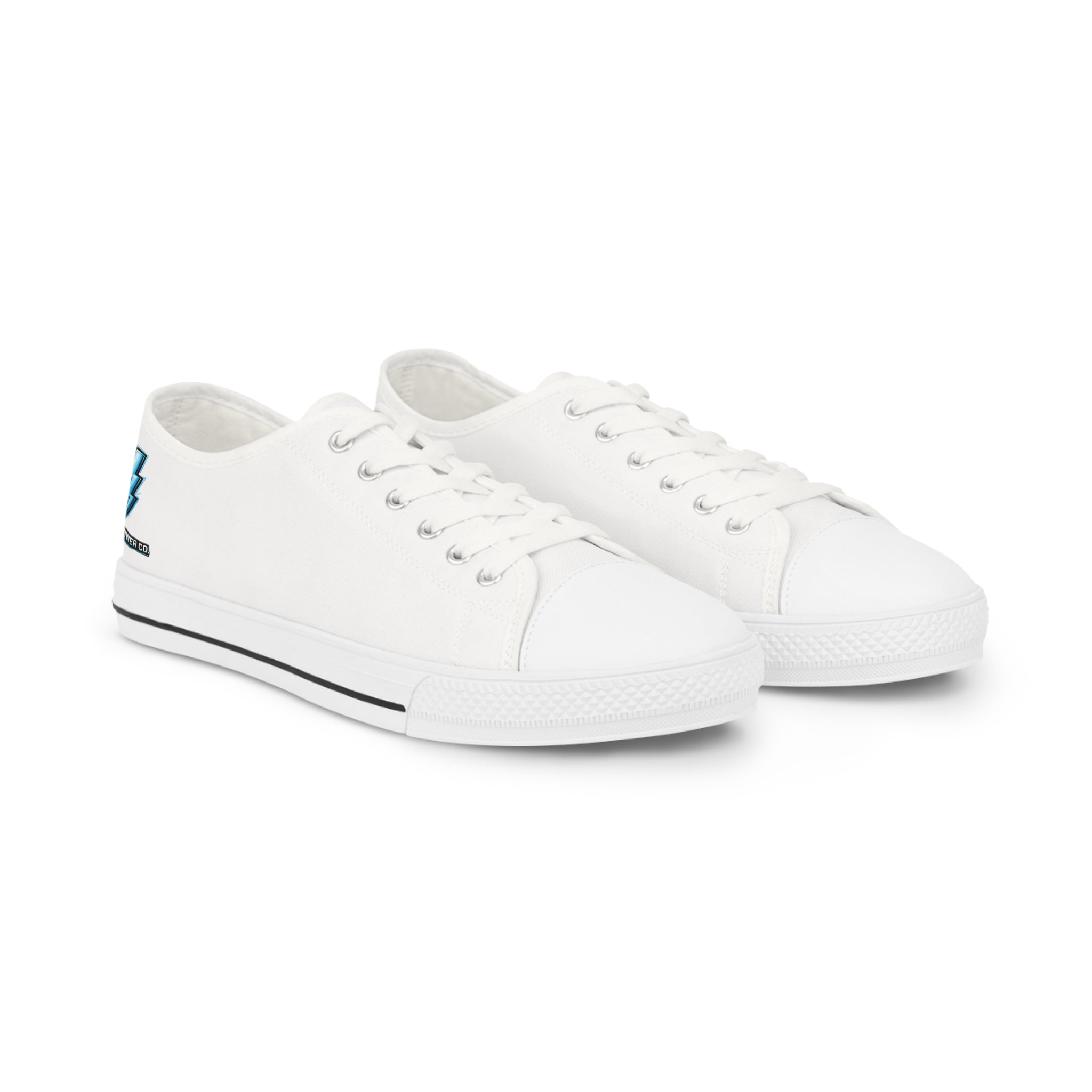 Power 22 Co. White Low Top Sneakers — Training Shoes
