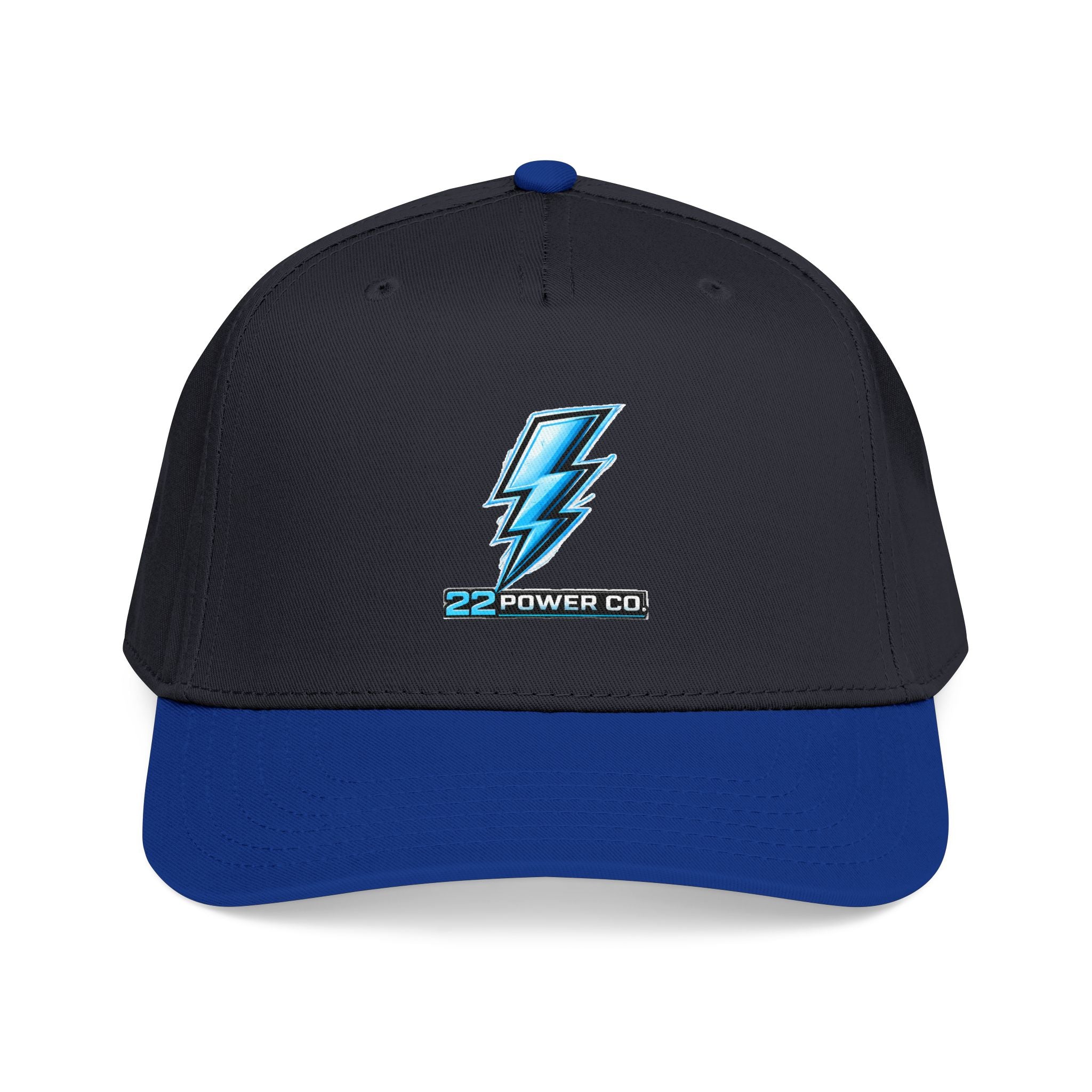 Electric Bolt Embroidered Baseball Cap — "22 Power Co."