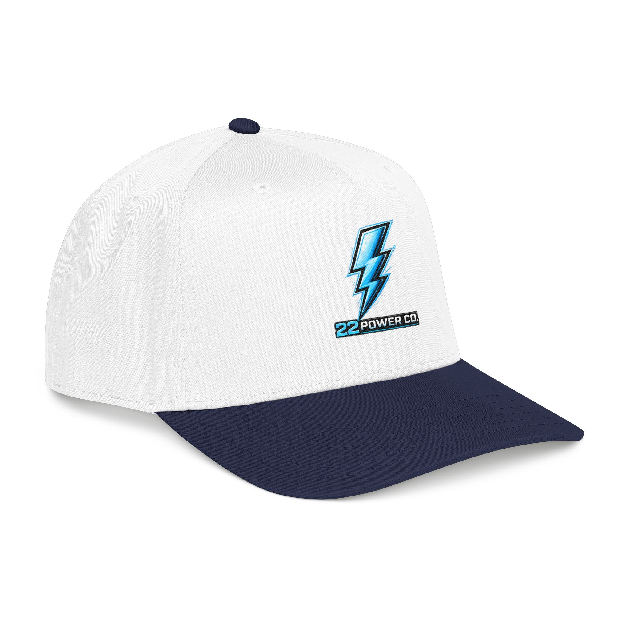 Electric Bolt Embroidered Baseball Cap — "22 Power Co."