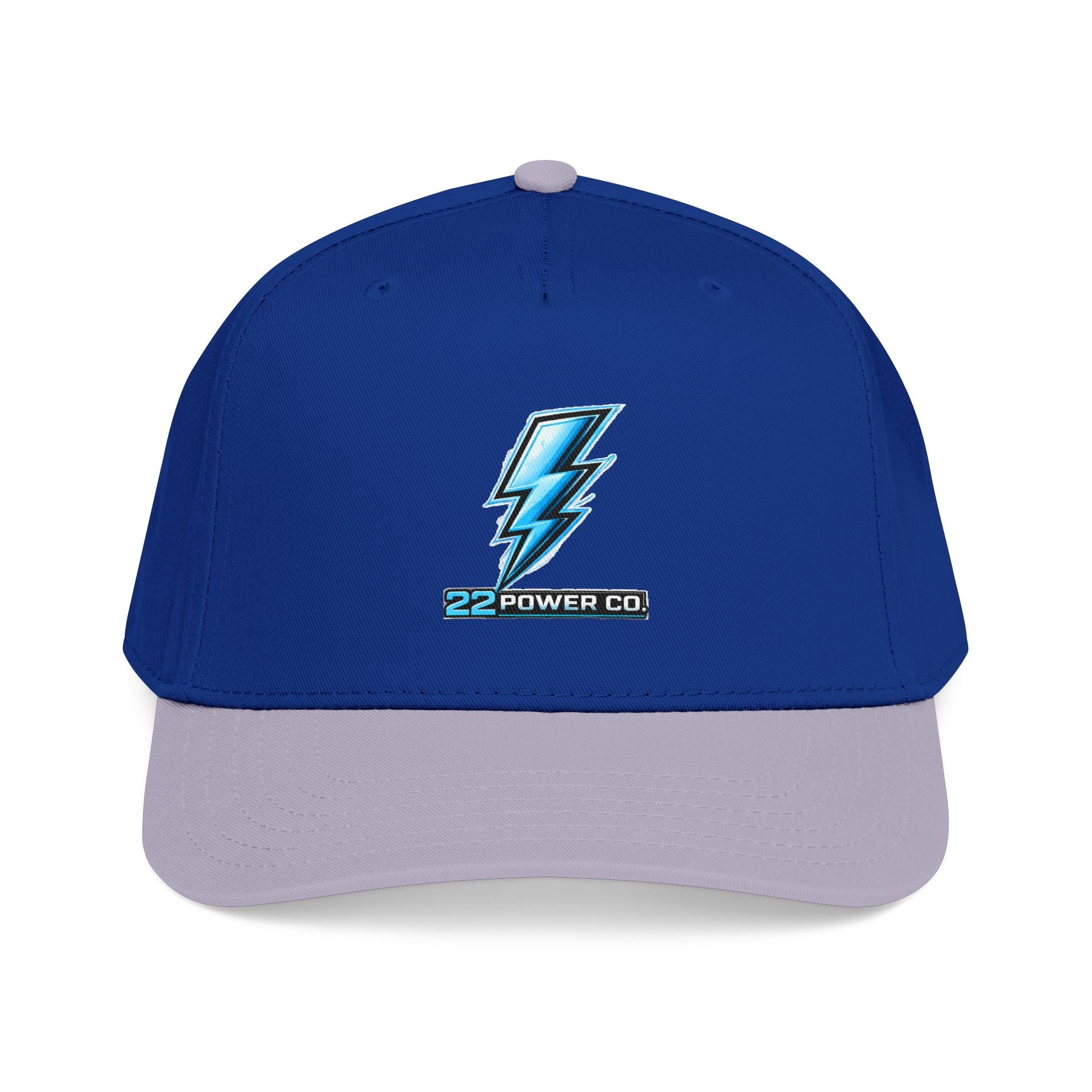 Electric Bolt Embroidered Baseball Cap — "22 Power Co."