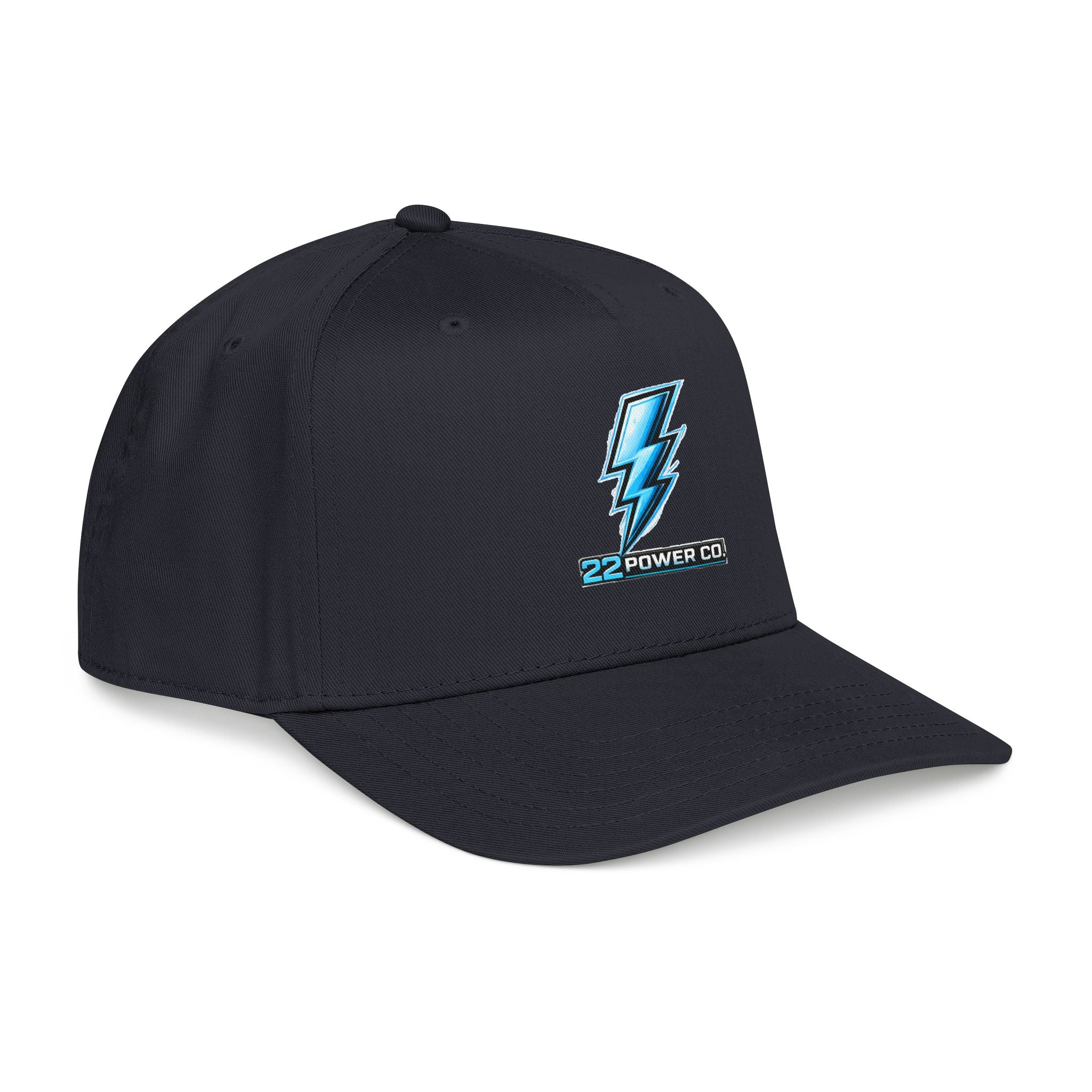 Electric Bolt Embroidered Baseball Cap — "22 Power Co."