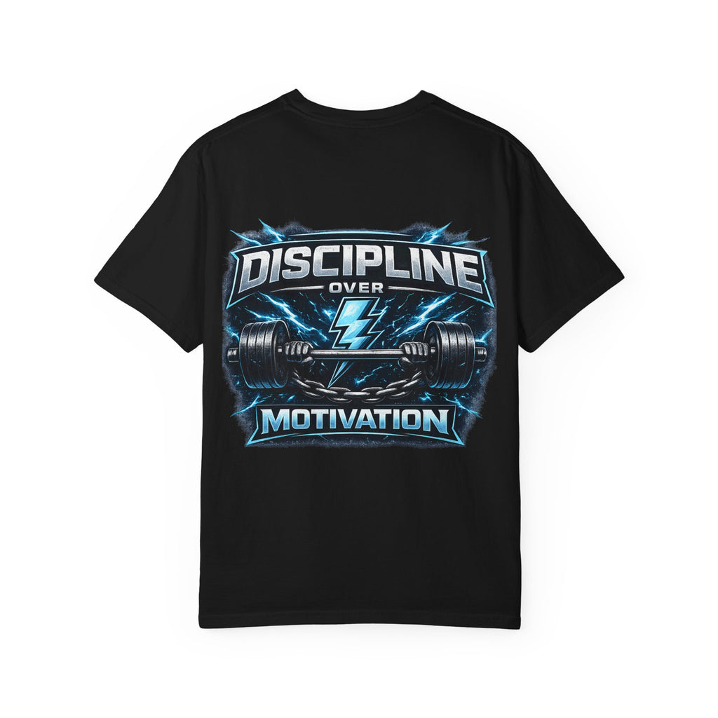 Discipline Over Motivation T-Shirt — Fitness Gym Graphic Tee