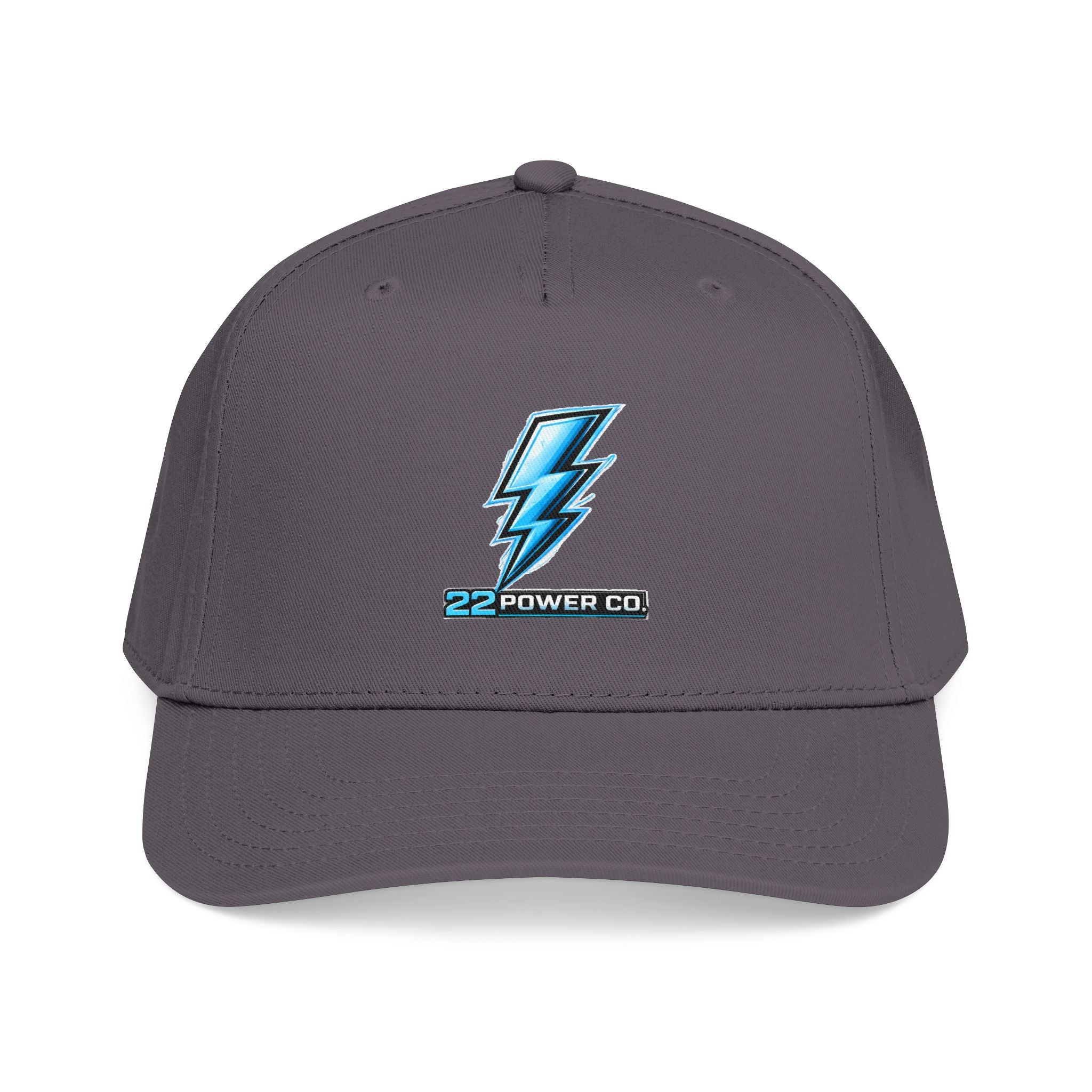 Electric Bolt Embroidered Baseball Cap — "22 Power Co."