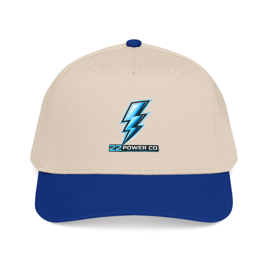 Electric Bolt Embroidered Baseball Cap — "22 Power Co."