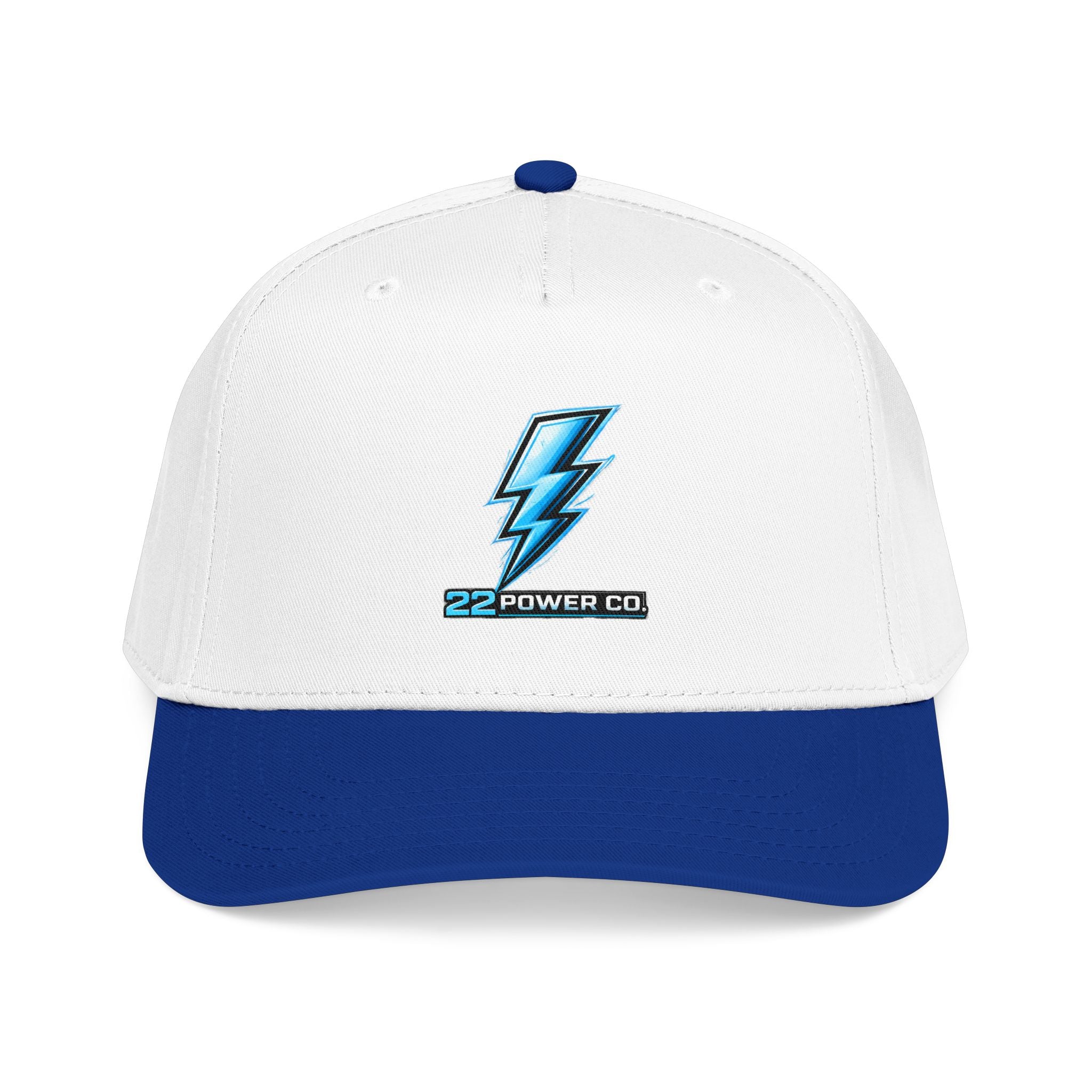 Electric Bolt Embroidered Baseball Cap — "22 Power Co."