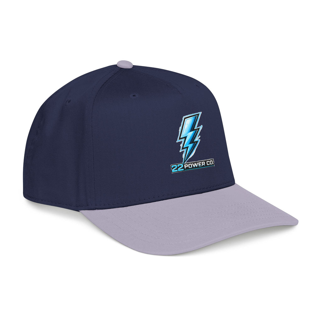 Electric Bolt Embroidered Baseball Cap — "22 Power Co."