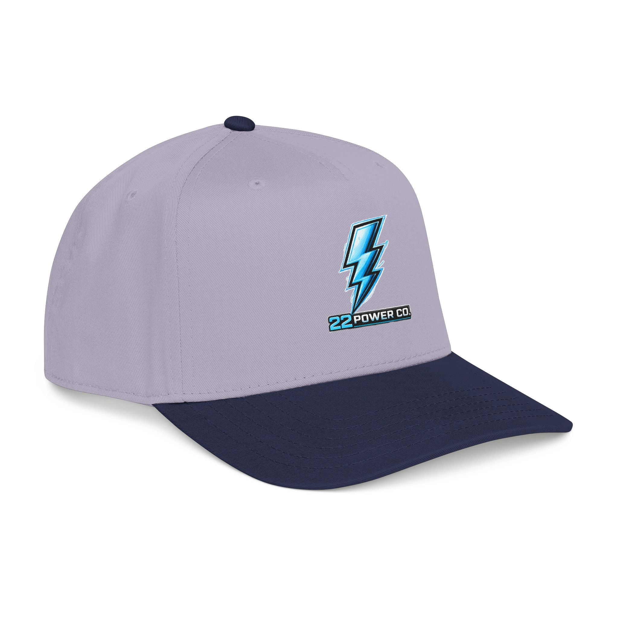 Electric Bolt Embroidered Baseball Cap — "22 Power Co."