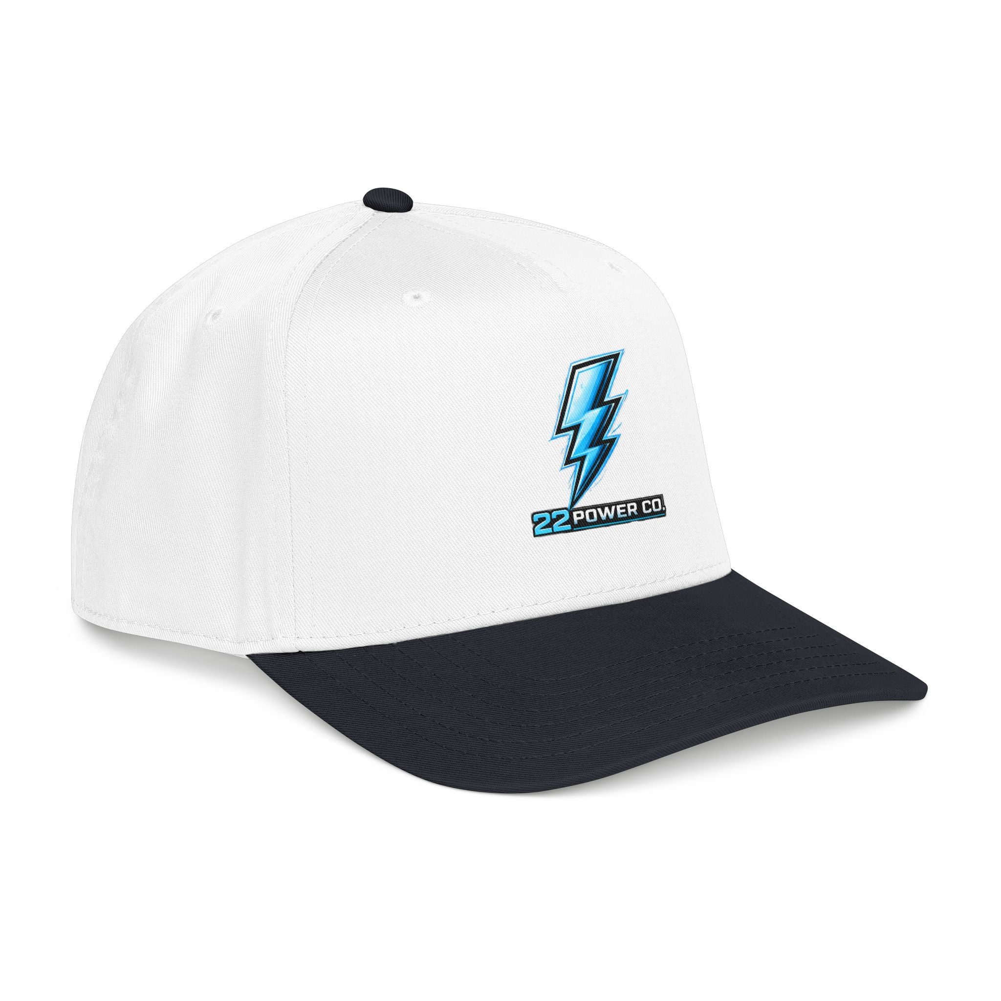 Electric Bolt Embroidered Baseball Cap — "22 Power Co."