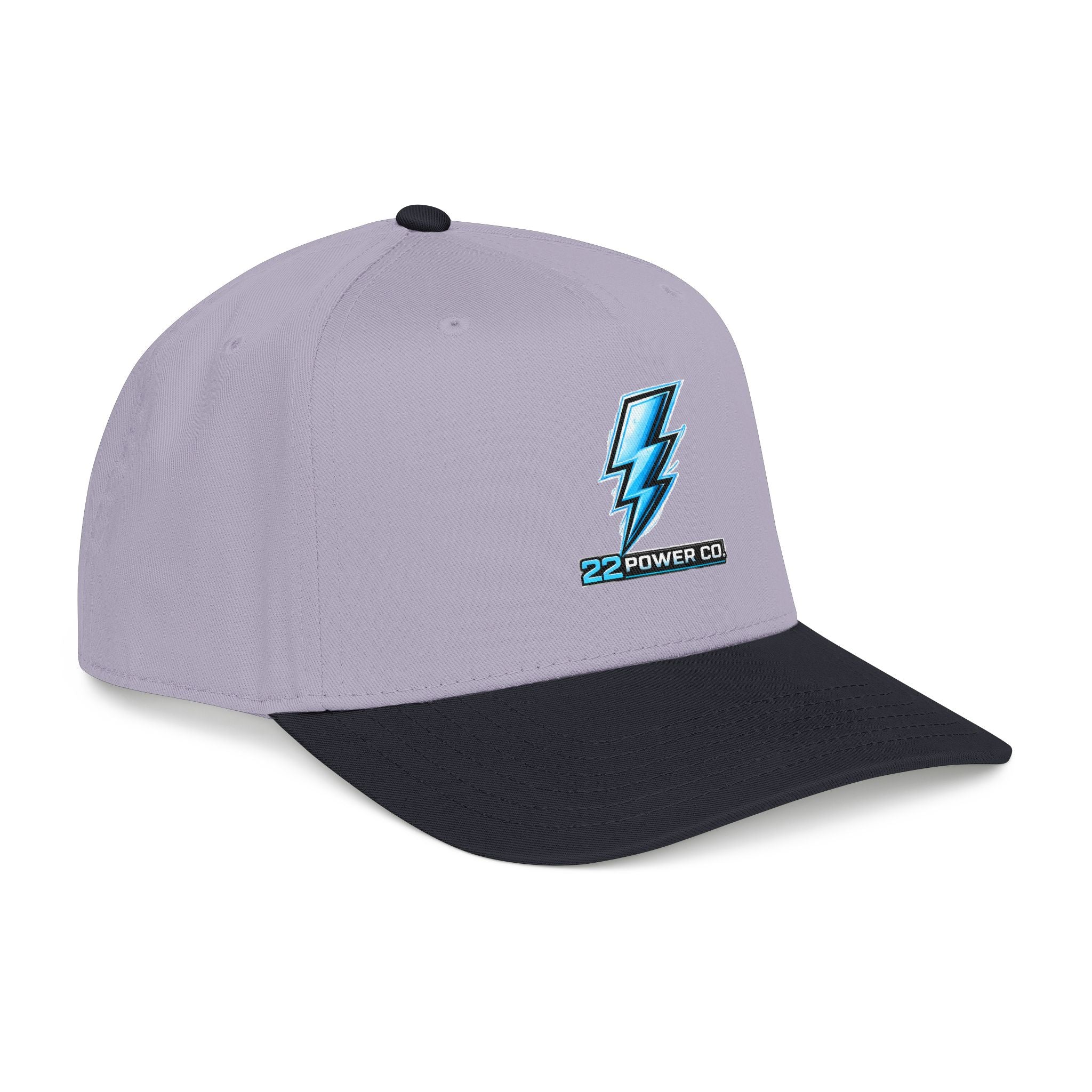 Electric Bolt Embroidered Baseball Cap — "22 Power Co."