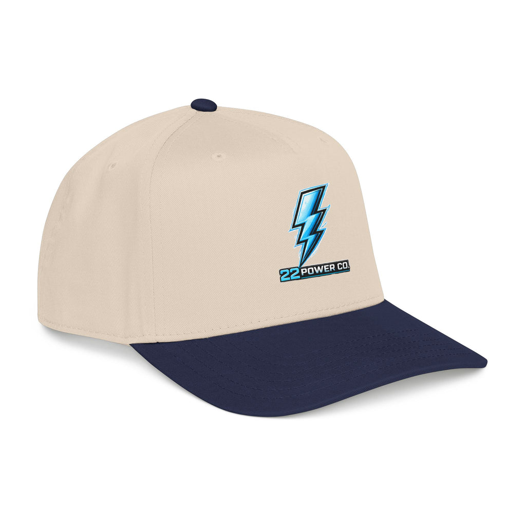 Electric Bolt Embroidered Baseball Cap — "22 Power Co."