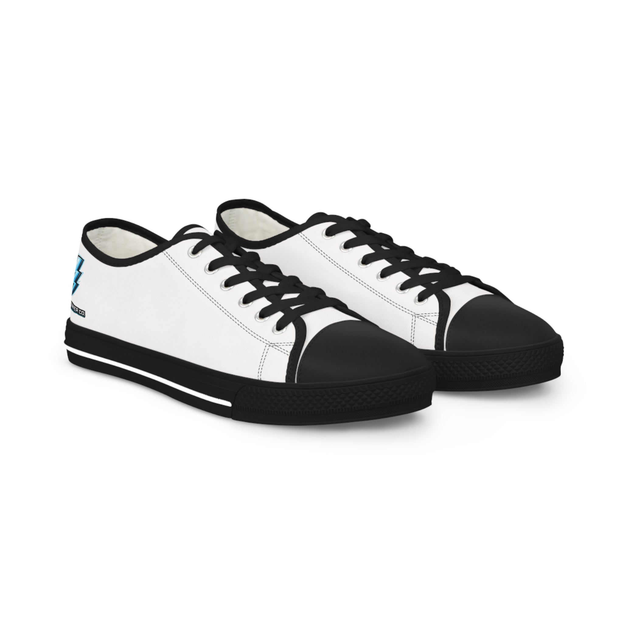 Power 22 Co. White Low Top Sneakers — Training Shoes