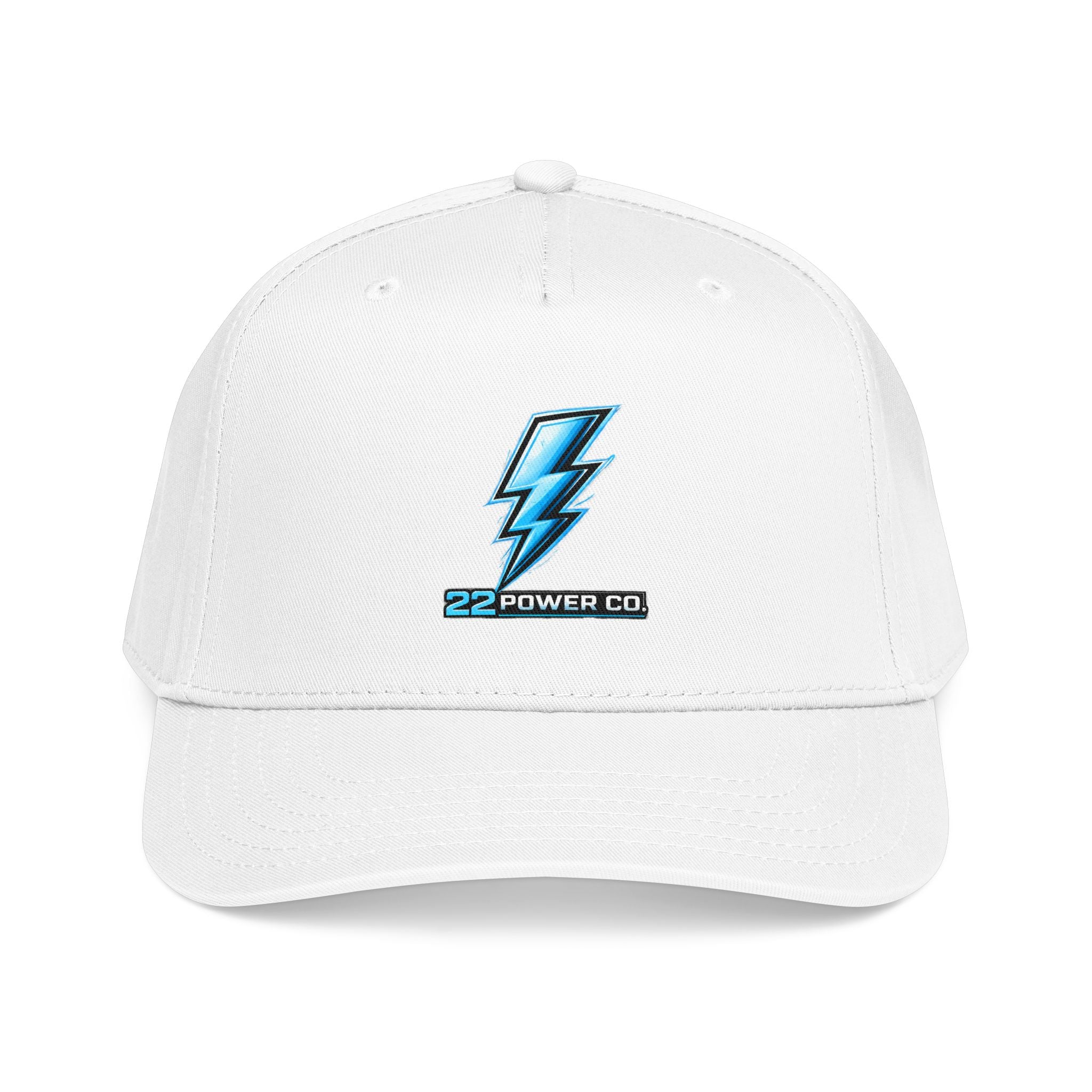 Electric Bolt Embroidered Baseball Cap — "22 Power Co."