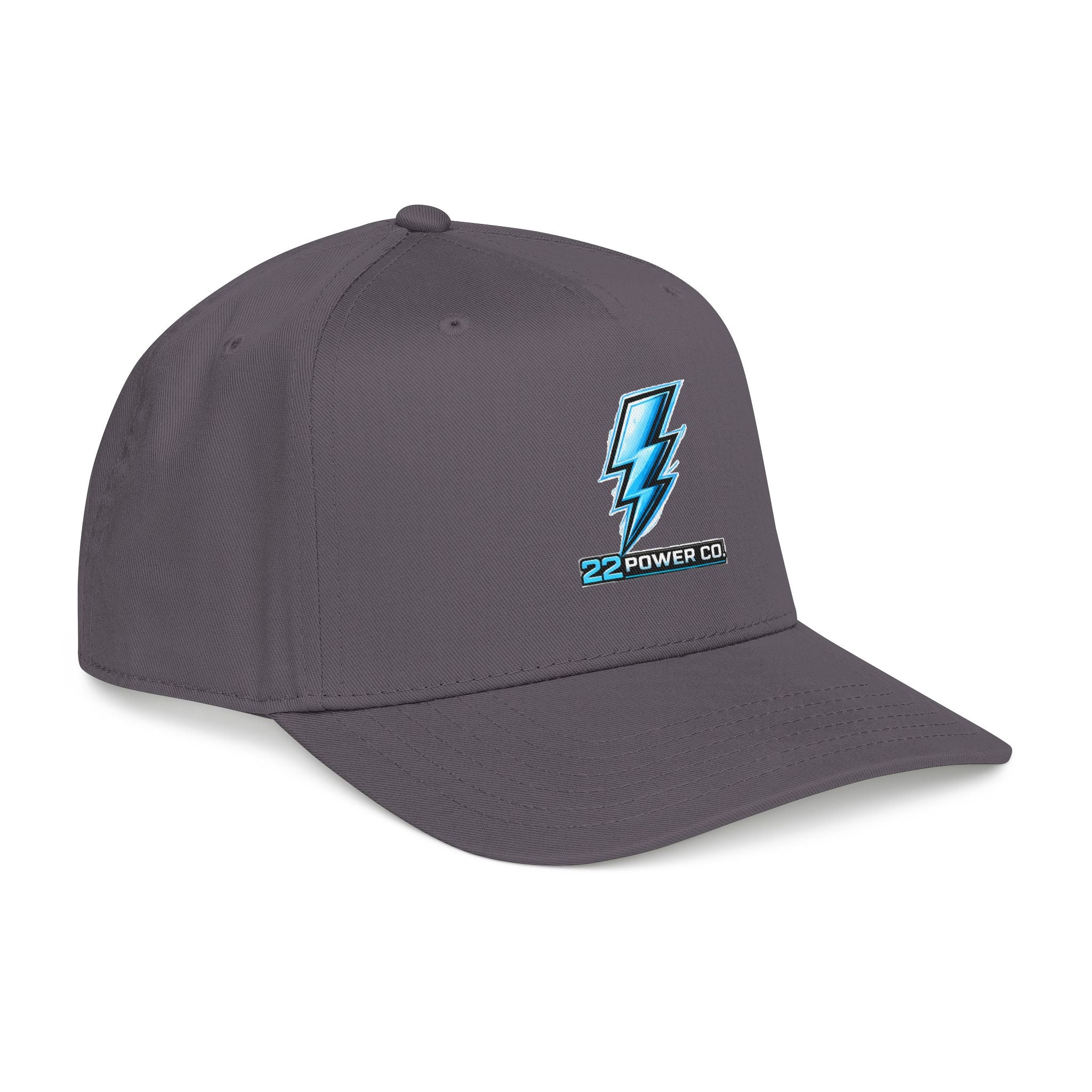 Electric Bolt Embroidered Baseball Cap — "22 Power Co."