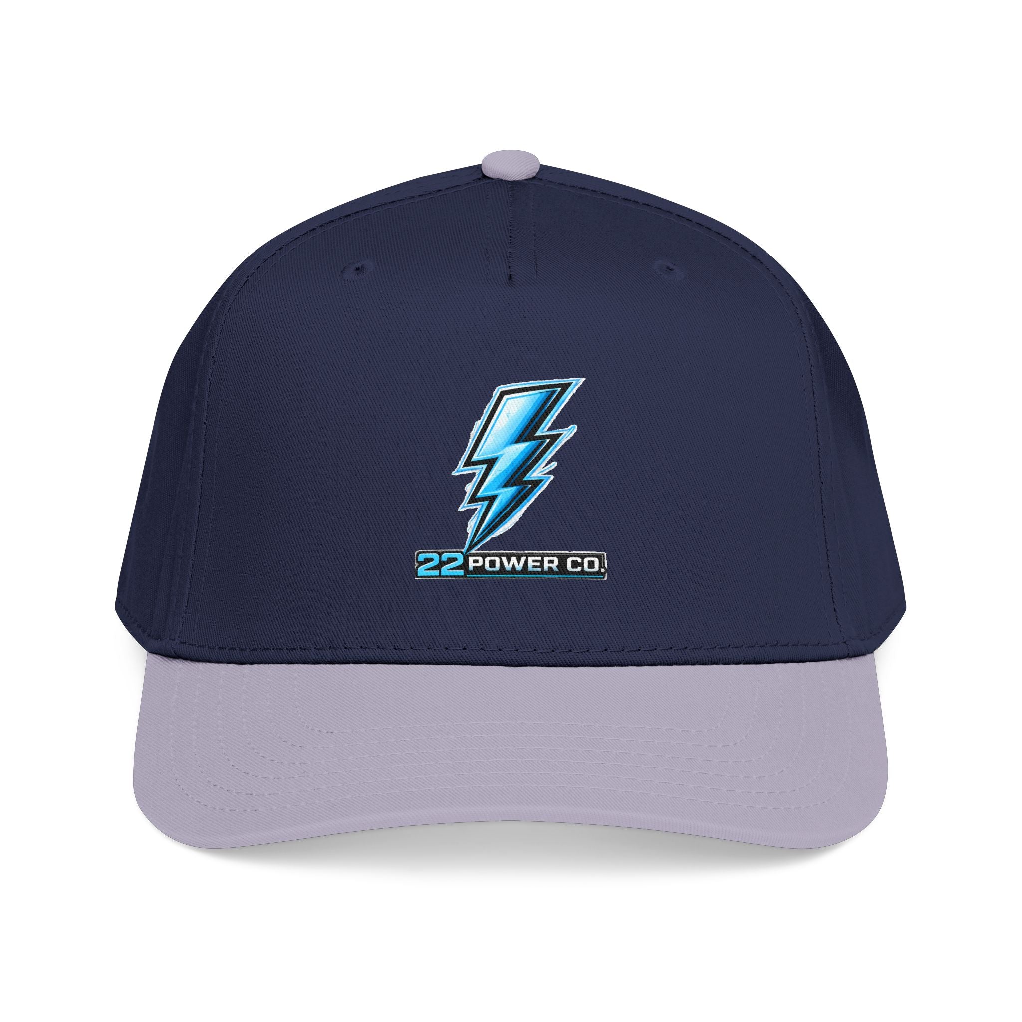 Electric Bolt Embroidered Baseball Cap — "22 Power Co."