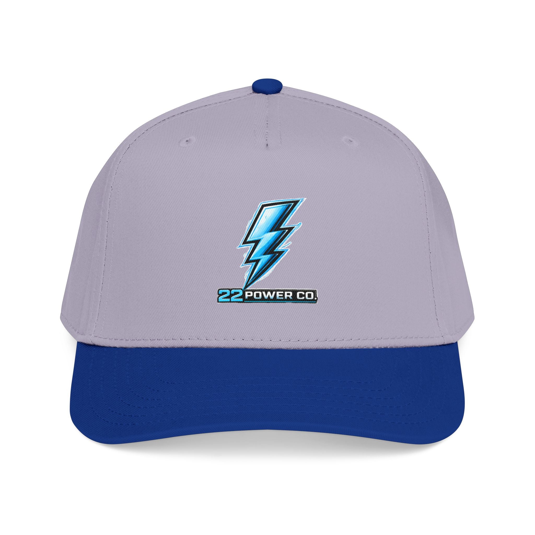Electric Bolt Embroidered Baseball Cap — "22 Power Co."