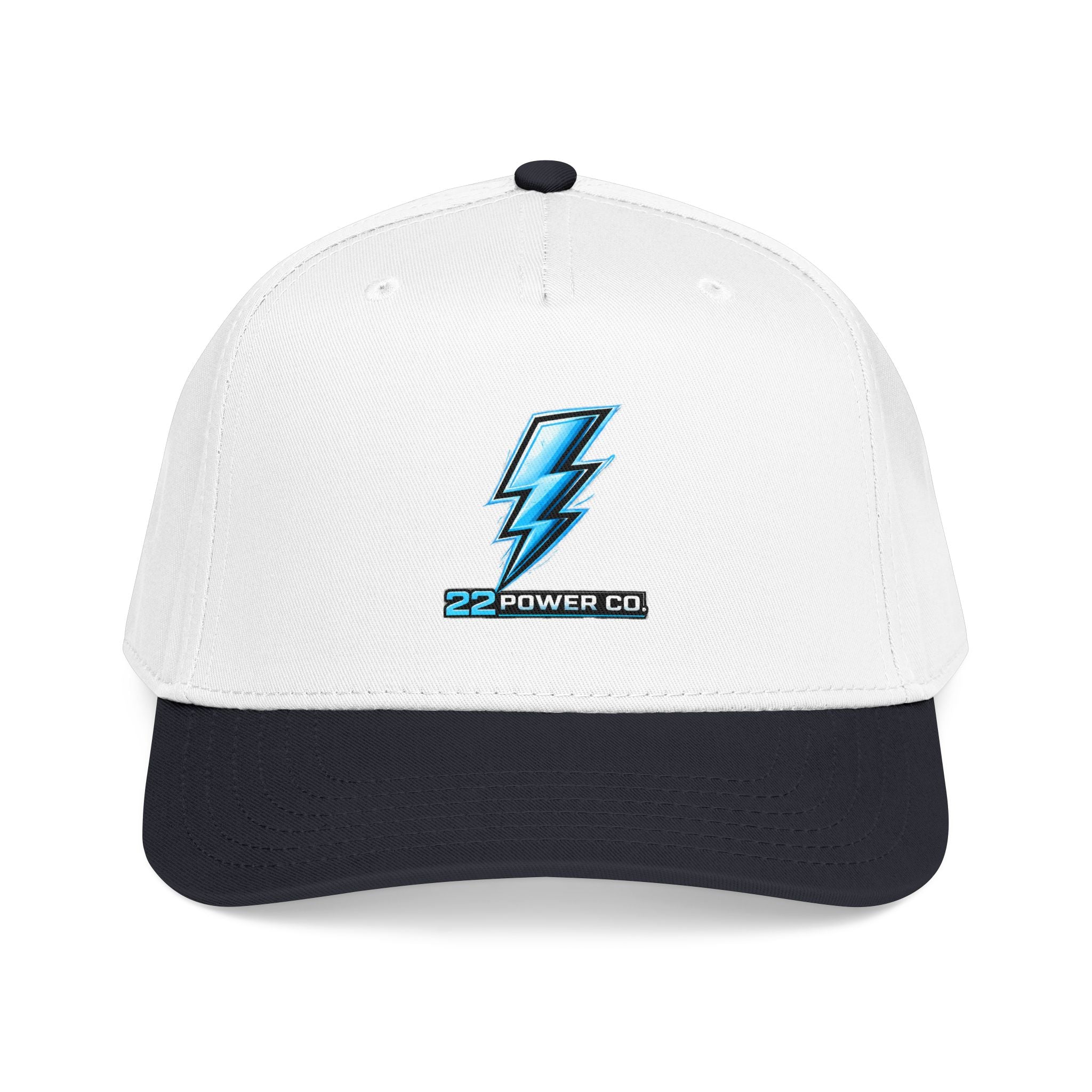 Electric Bolt Embroidered Baseball Cap — "22 Power Co."