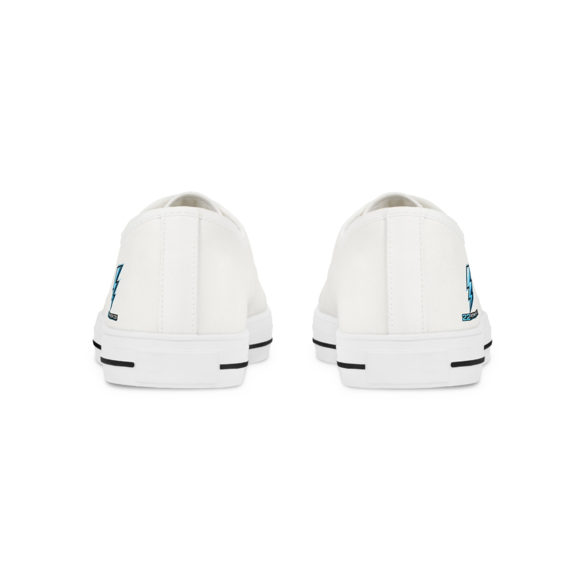 Power 22 Co. White Low Top Sneakers — Training Shoes