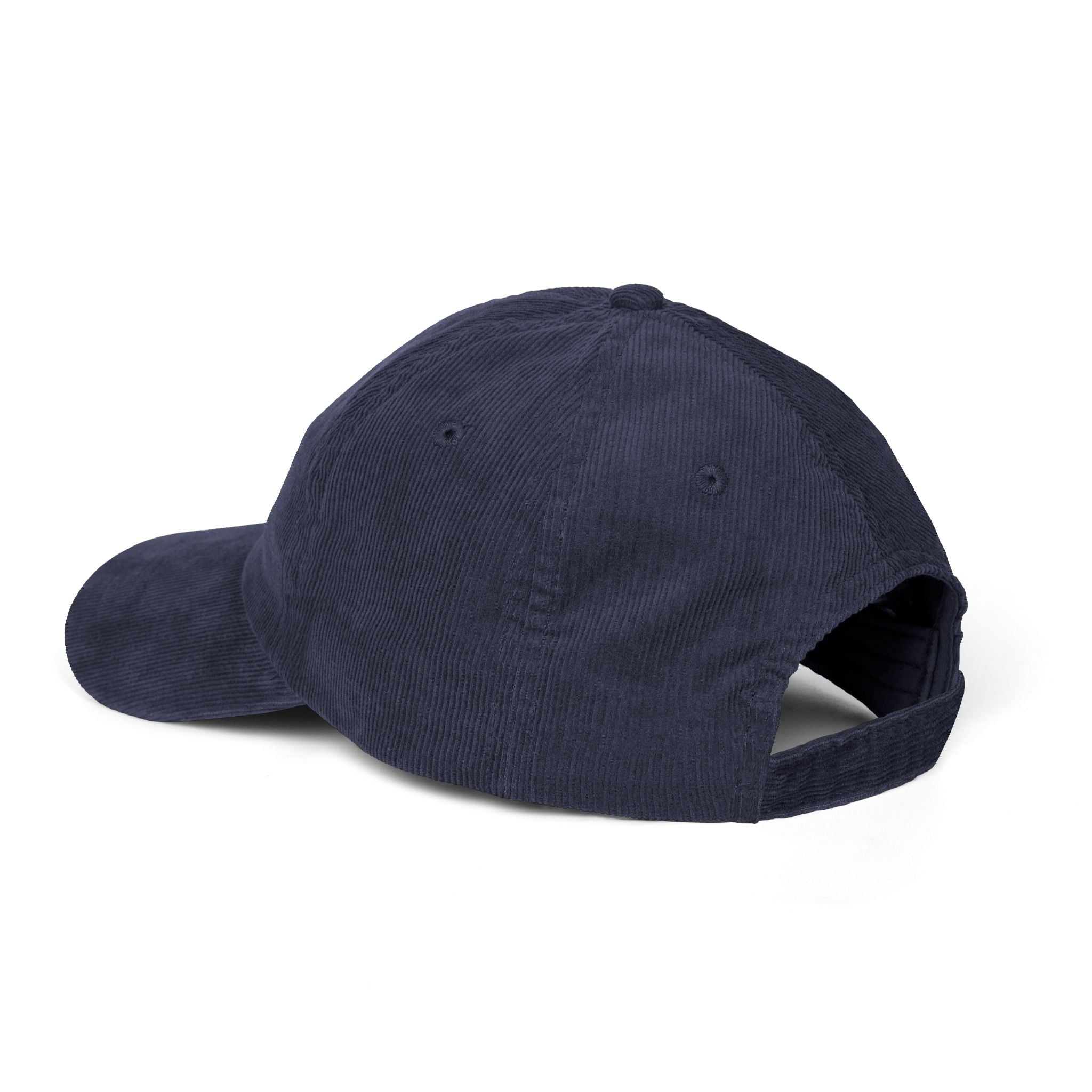 Embroidered Lightning Bolt Corduroy Cap — Vintage Navy Dad Hat
