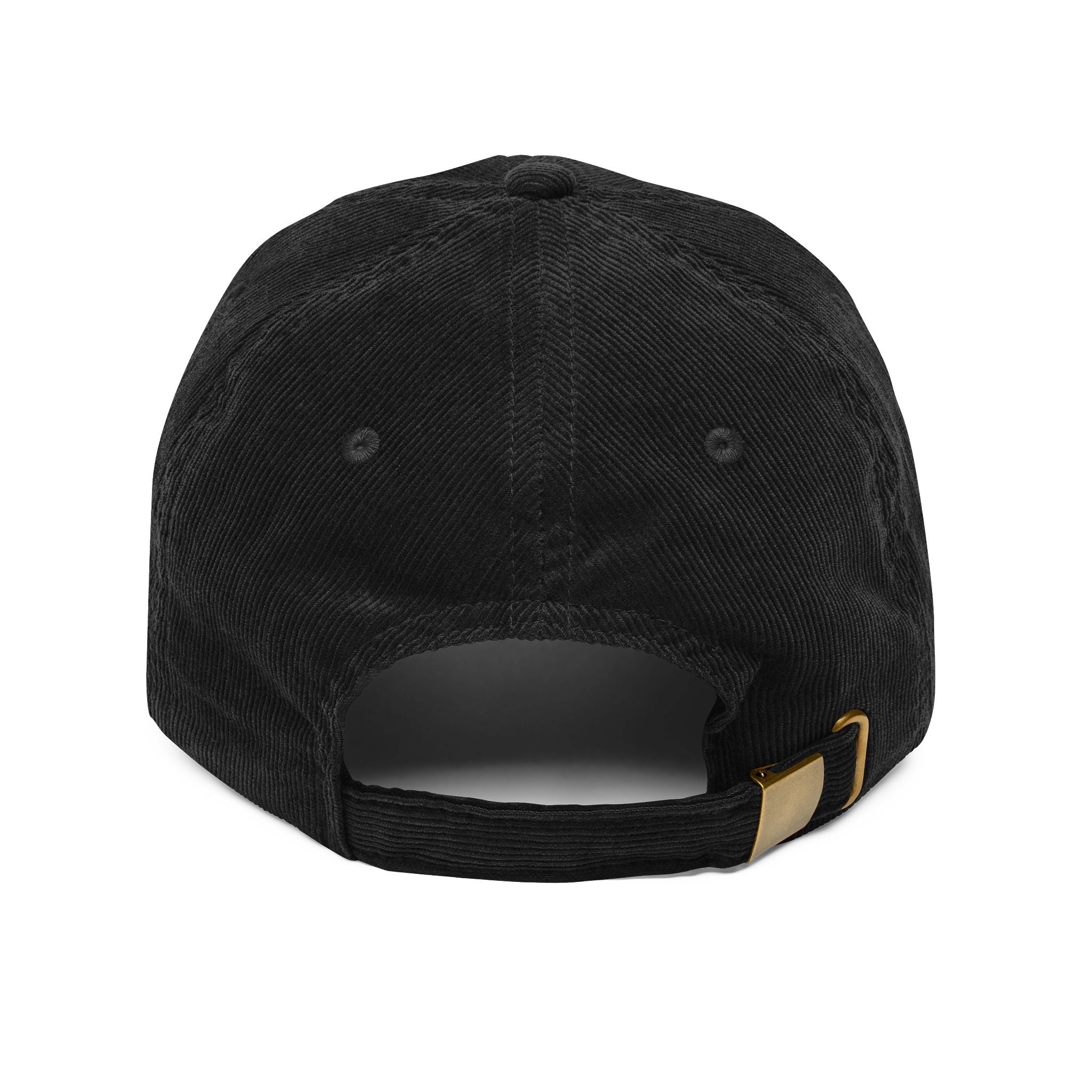 Embroidered Lightning Bolt Corduroy Cap — Vintage Navy Dad Hat