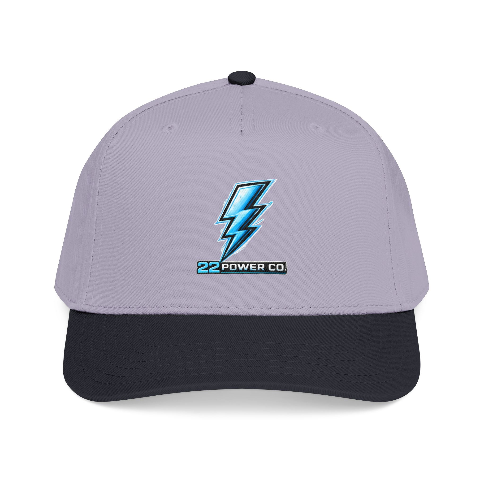 Electric Bolt Embroidered Baseball Cap — "22 Power Co."