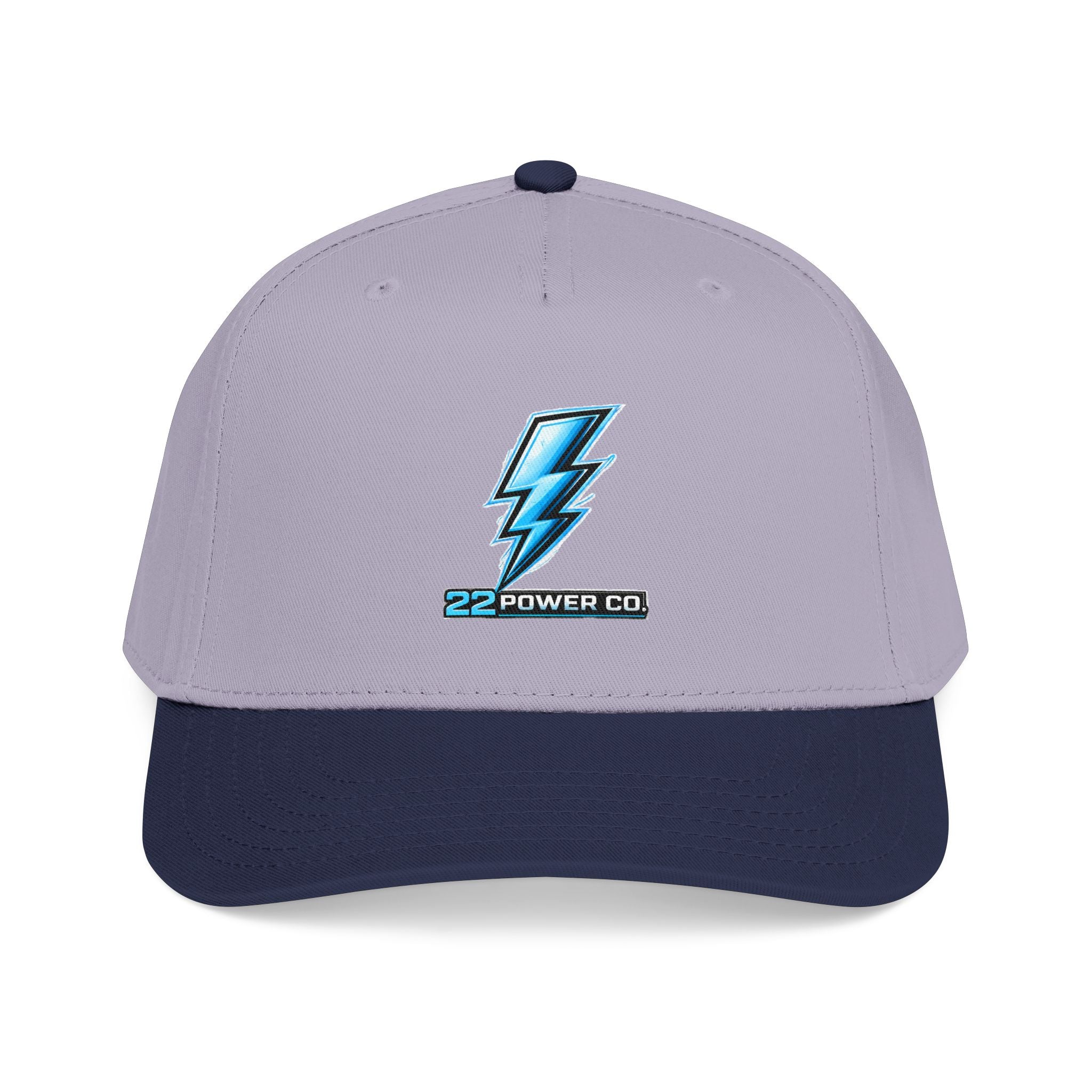 Electric Bolt Embroidered Baseball Cap — "22 Power Co."