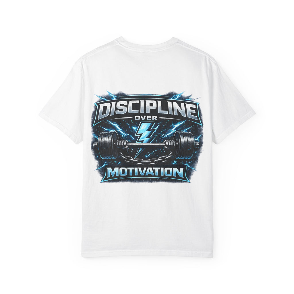 Discipline Over Motivation T-Shirt — Fitness Gym Graphic Tee