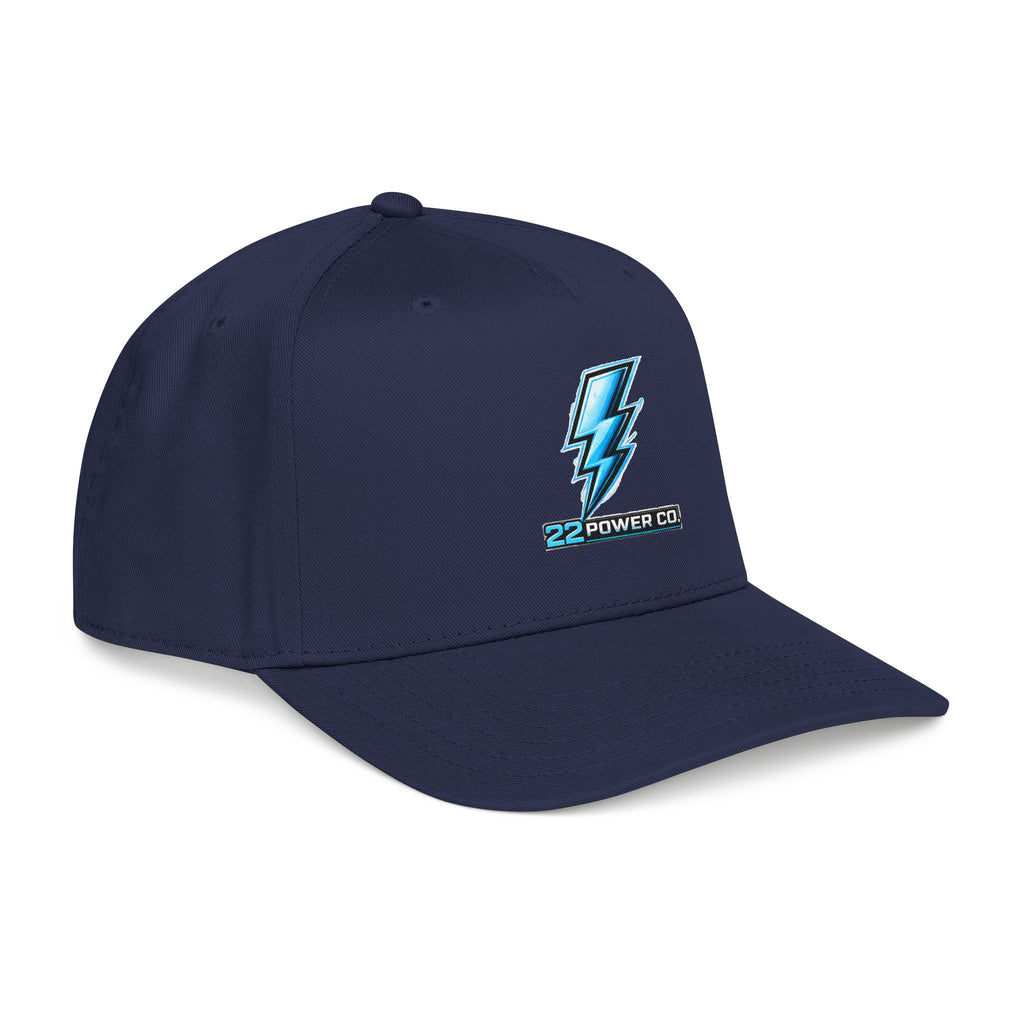 Electric Bolt Embroidered Baseball Cap — "22 Power Co."