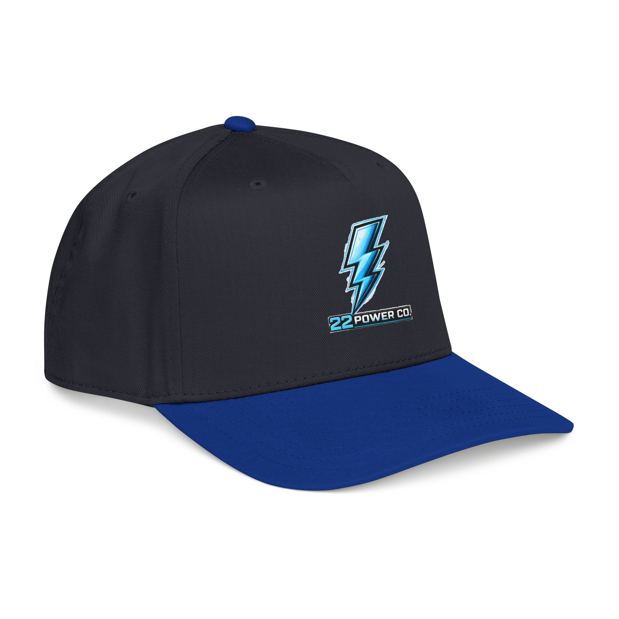 Electric Bolt Embroidered Baseball Cap — "22 Power Co."